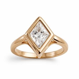 14KT Gold Plated Geometric Ring